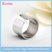 2015 new products titanium steel men rings open circle titanium ring